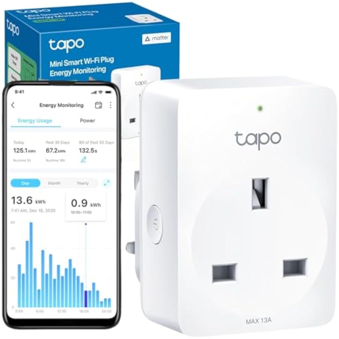 Tapo P110MA Mini Wi-Fi Smart Plug – Matter Certified Energy Monitoring