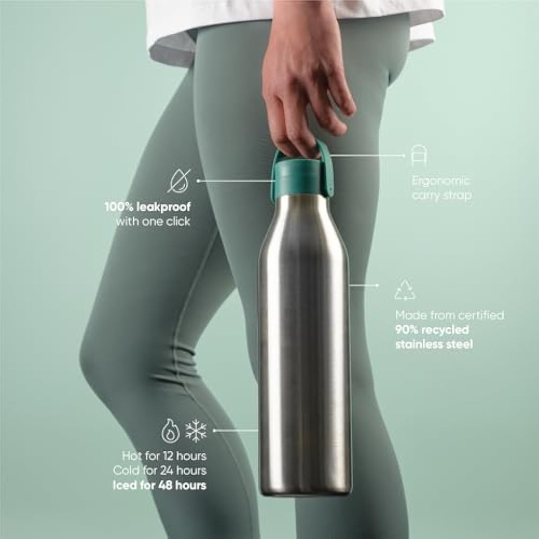 Circular & Co 1L Recycled Stainless Steel Insulated Water Bottle