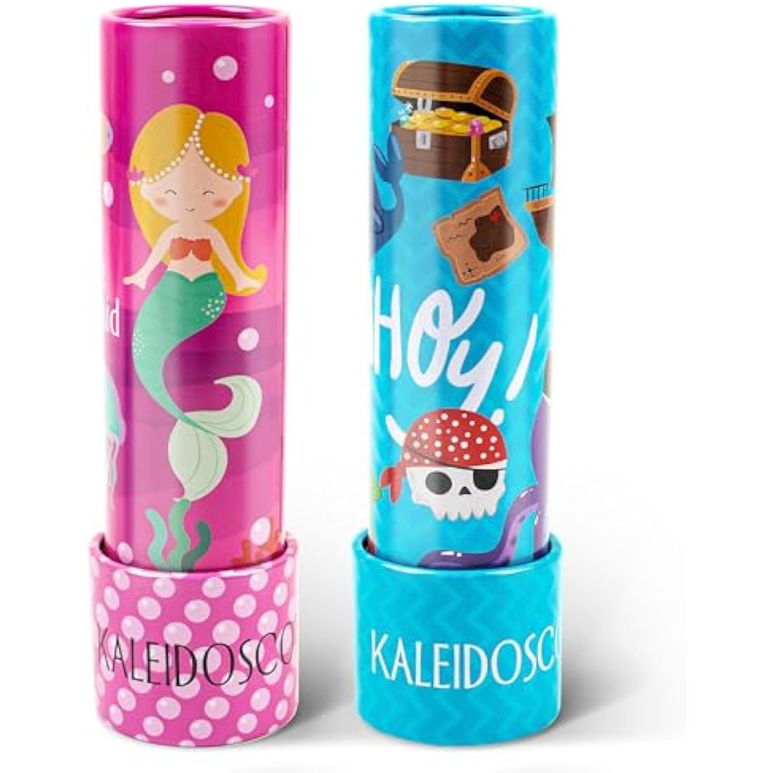 D-FantiX Tin Kaleidoscope 2-Pack – Retro Metal Educational Toys for Kids