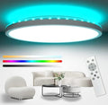 Peasur 42cm LED Ceiling Light | 32W Dimmable RGB Flush Mount with Remote