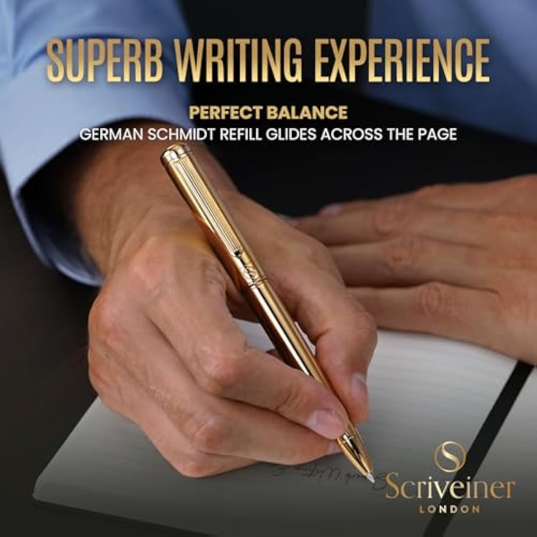 Gold Ballpoint Pen – Luxury Executive Schmidt Refill