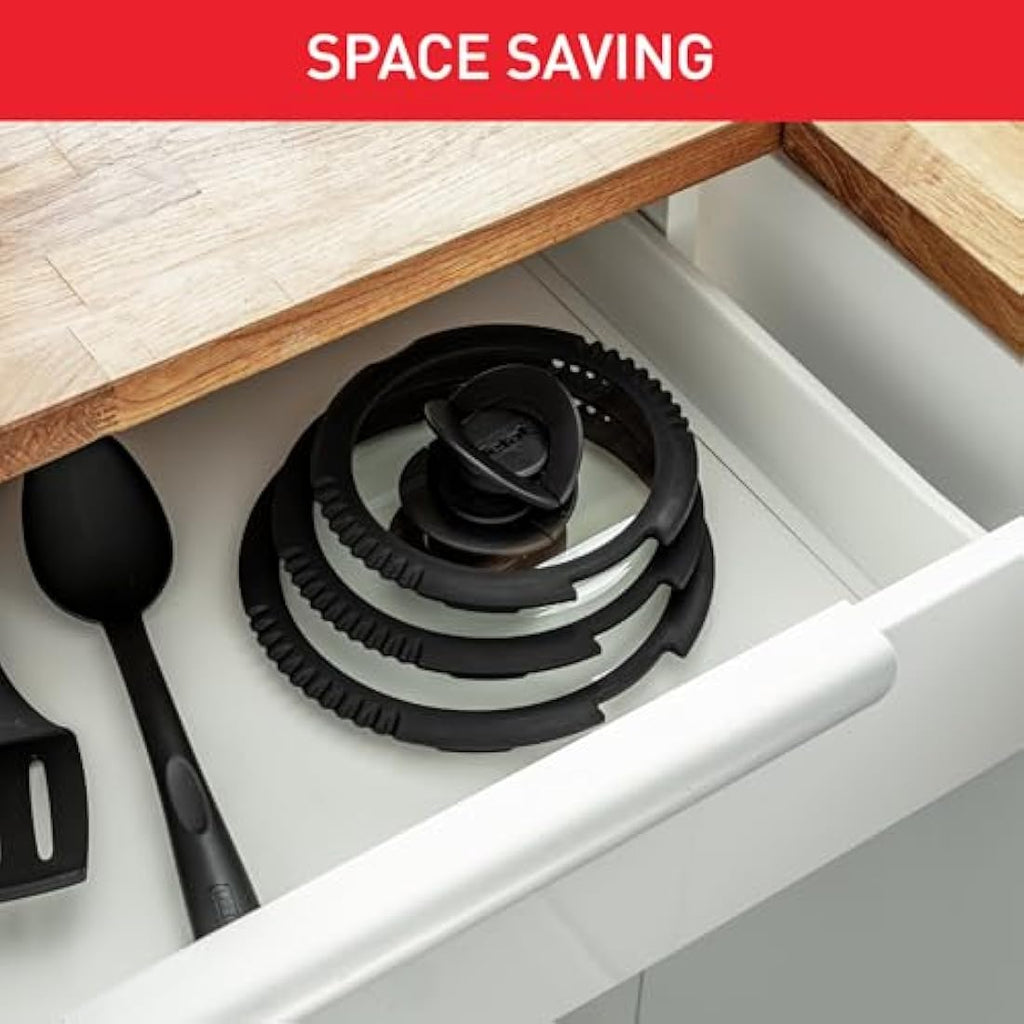 Tefal Ingenio Glass Lids Set – 16/18/20cm Oven Safe Cookware Lids