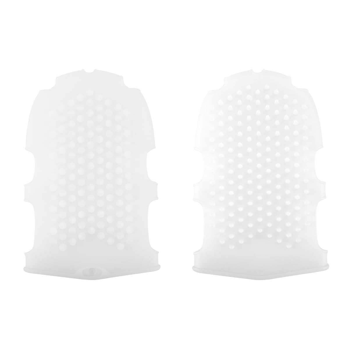 LNQ LUNIQI Silicone Bath Gloves – 1 Pair Exfoliating Body Shower Mitts, White