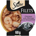 Sheba Wet Cat Food Trays | Chicken, Shrimp & Ocean Fish | 32 x 60g
