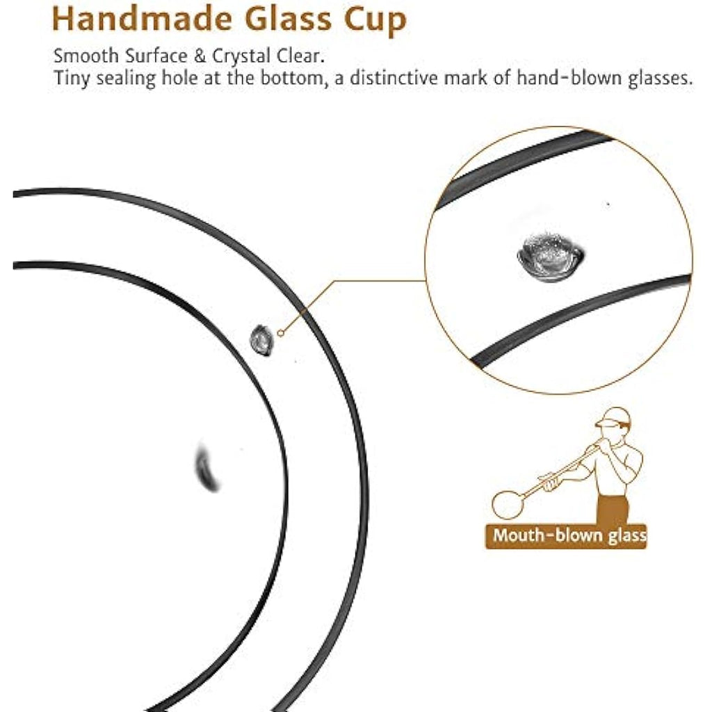 Glastal Double Walled Coffee Glasses – 6x350ml Borosilicate Glass Mugs