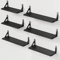 Pipishell Floating Shelves Set of 6 – Rustic Paulownia Wood Wall Shelves