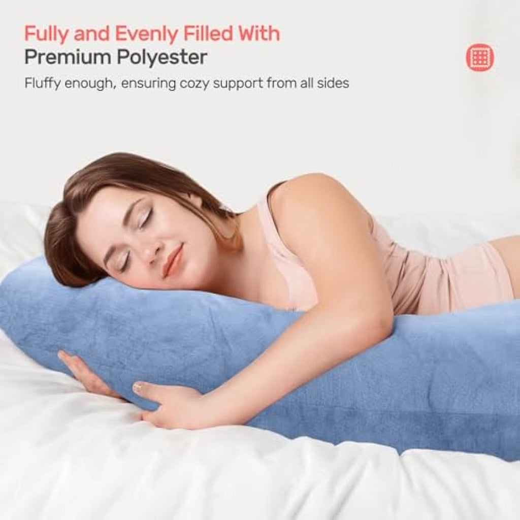 Nuliie U-Shaped Pregnancy Pillow | Full Body Maternity Support - Blue