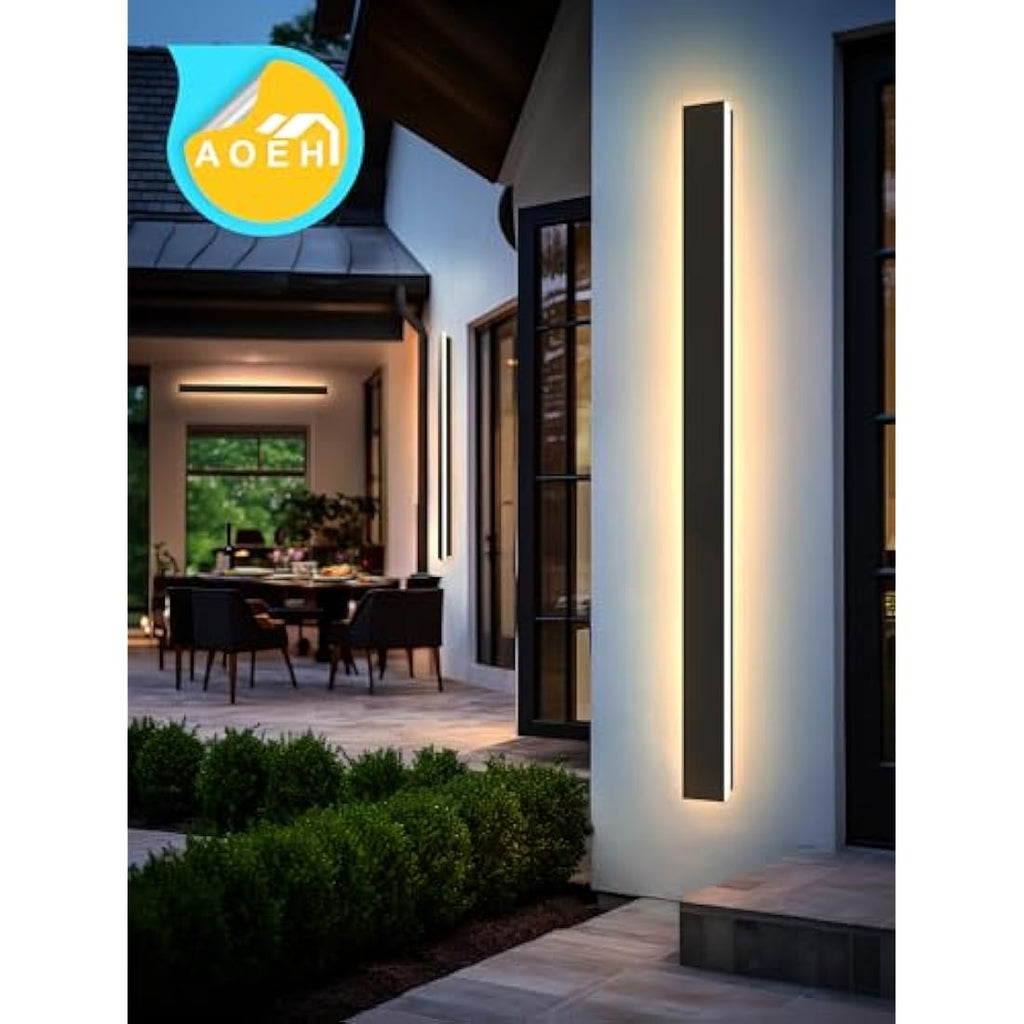 Modern LED Outdoor Wall Sconce | IP65 Waterproof 48W 150cm