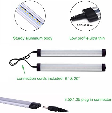 AlBOO Dimmable LED Under Cabinet Kitchen Lights – 28cm Warm White 3 Pack