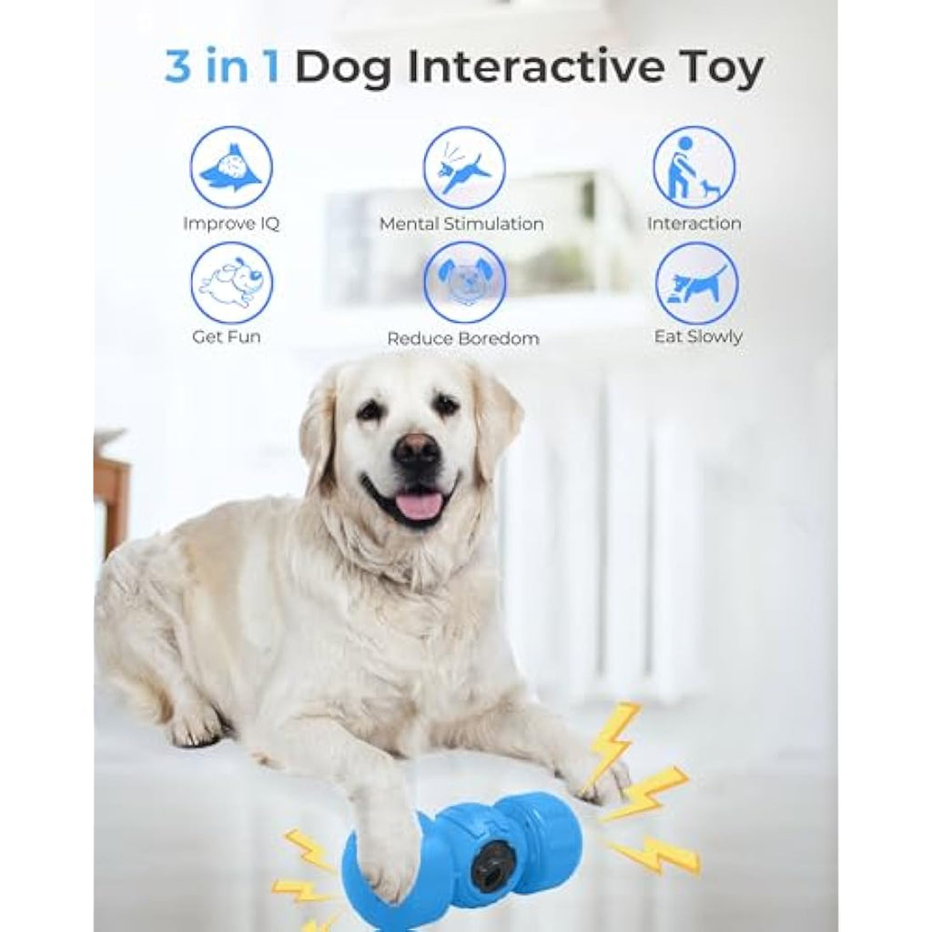 Interactive Dog Puzzle Toy – Slow Feeder Treat Dispenser, Blue