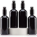Jolof Store Black Glass Spray Bottles - 100ml Fine Mist for Oils - 4 Pcs