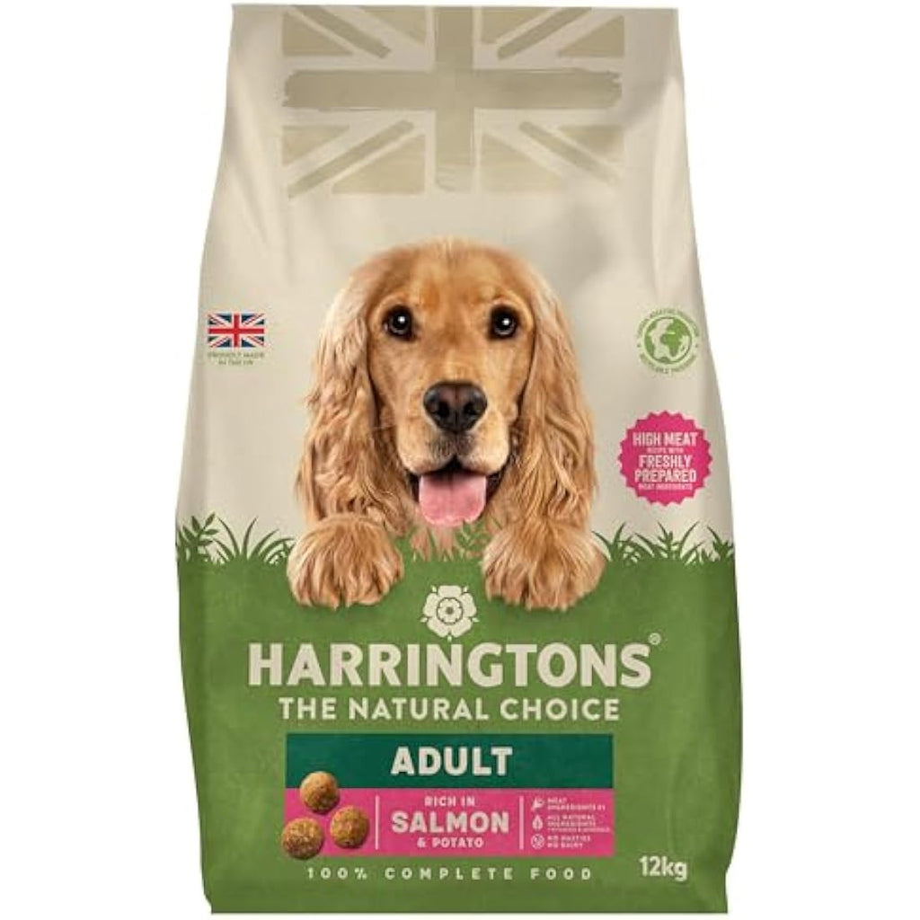Harringtons Salmon & Potato Dry Adult Dog Food - Natural Ingredients 12kg