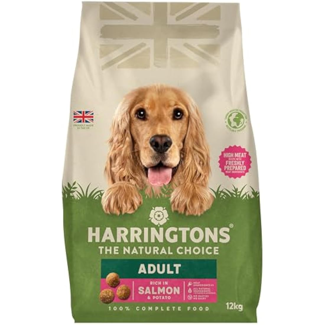 Harringtons Salmon & Potato Dry Adult Dog Food - Natural Ingredients 12kg