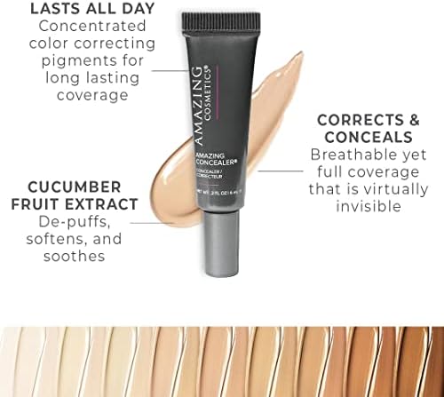 AmazingCosmetics Full Coverage Concealer – Long Wear Natural Finish