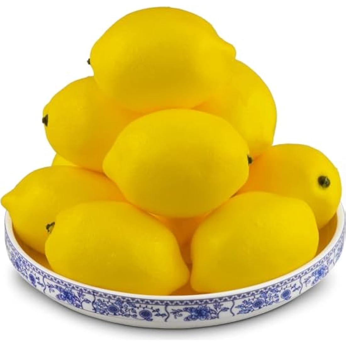 JEDFORE Artificial Lemons – 12pcs Lifelike Fake Fruit for Home Decor