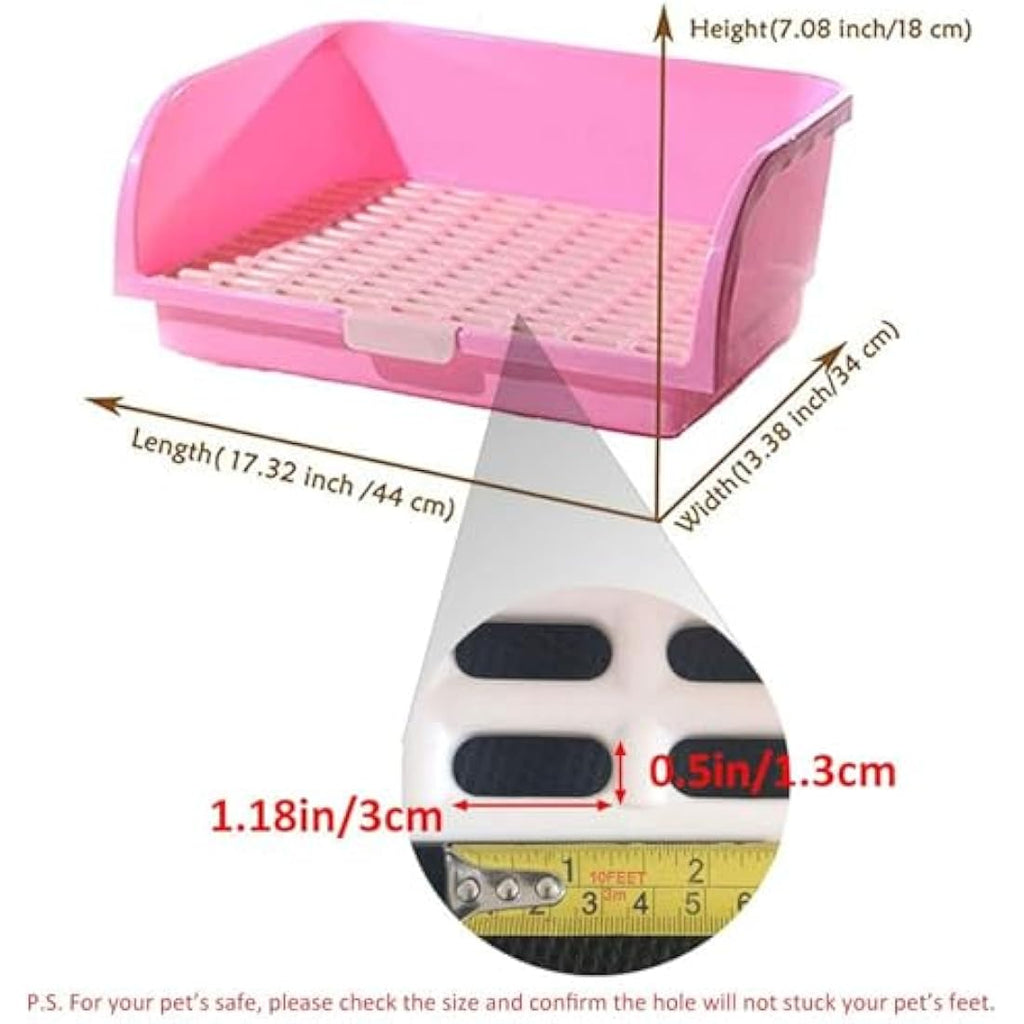 Oncpcare Large Rabbit Litter Box | Bunny & Guinea Pig Potty Tray - Beige