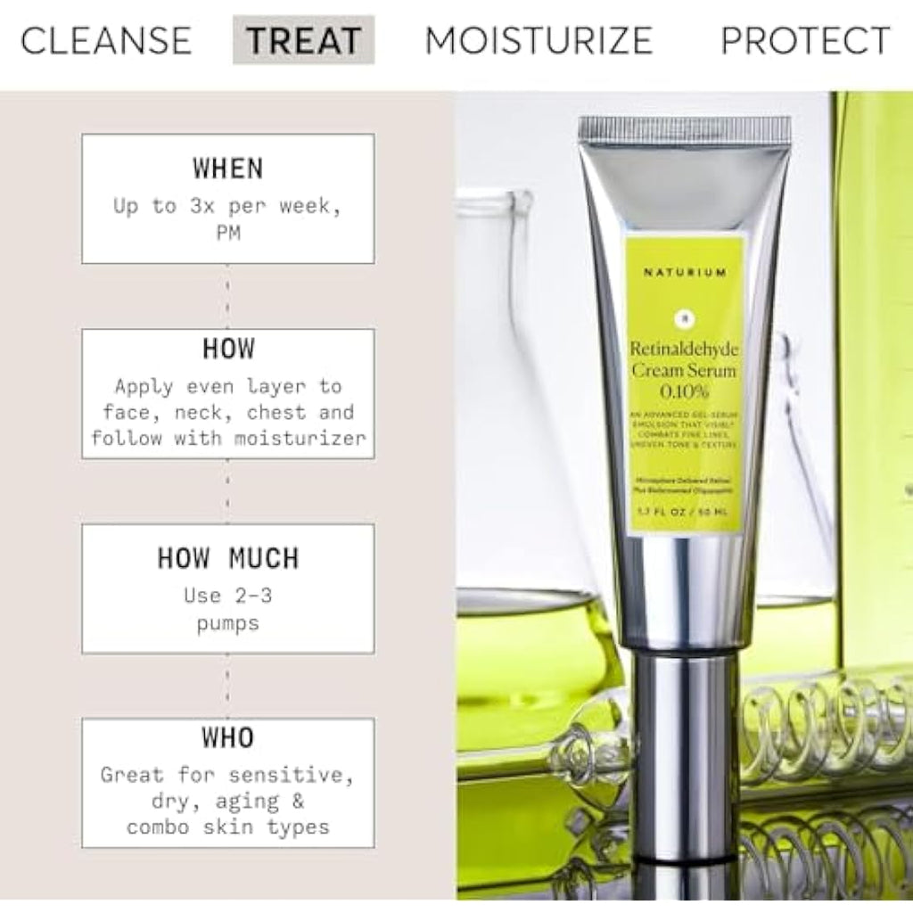 Naturium Retinaldehyde 0.10% Cream Serum – Smoothing Face Treatment
