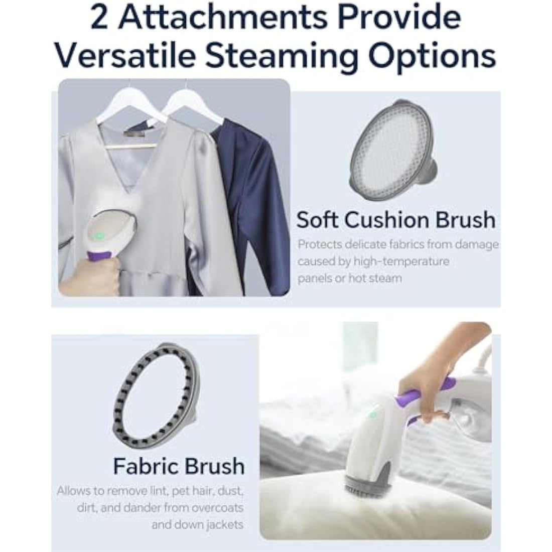 Beautural Handheld Garment Steamer – Portable Fabric Wrinkle Remover