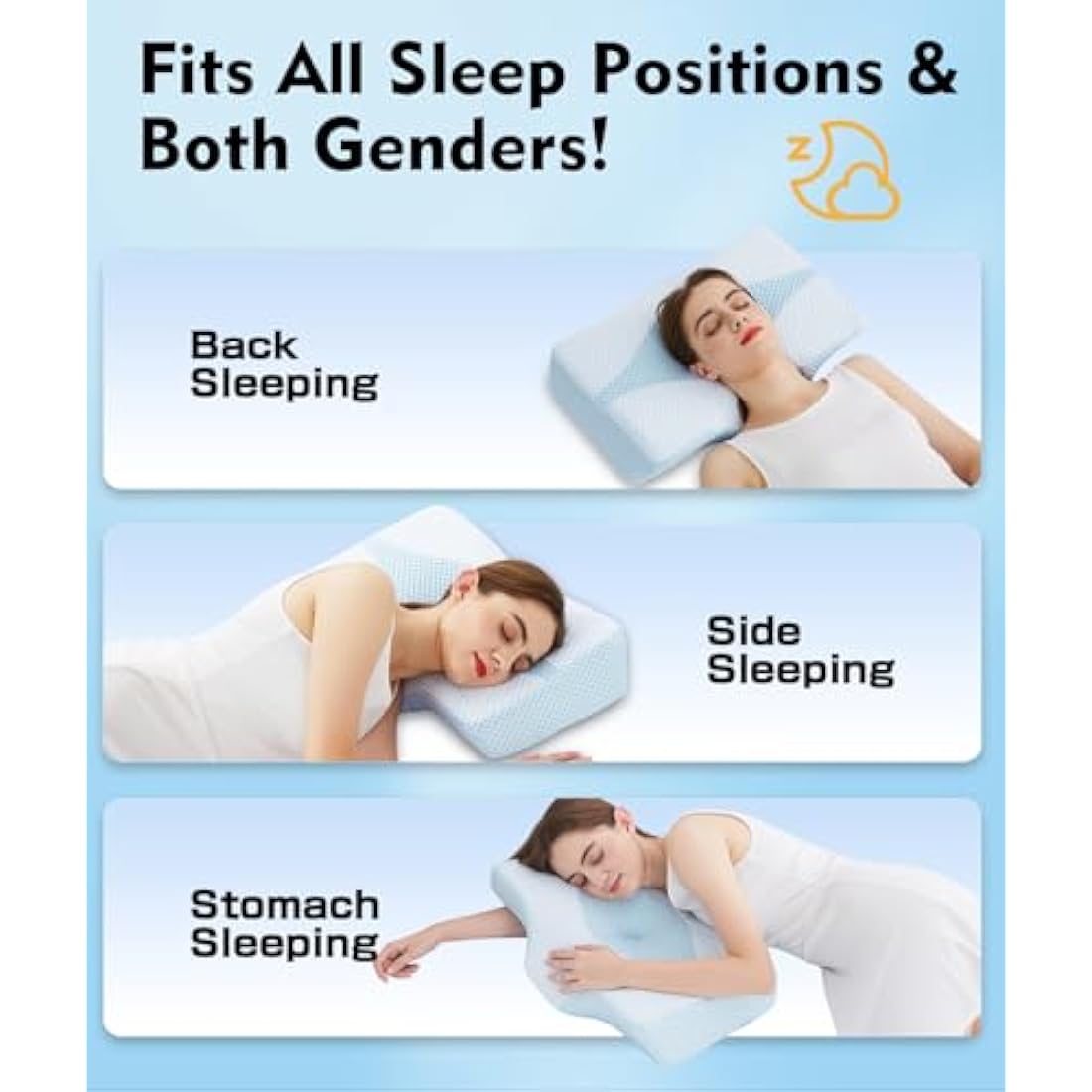 HYDOMI Orthopedic Memory Foam Cervical Pillow for Neck and Shoulder Pain