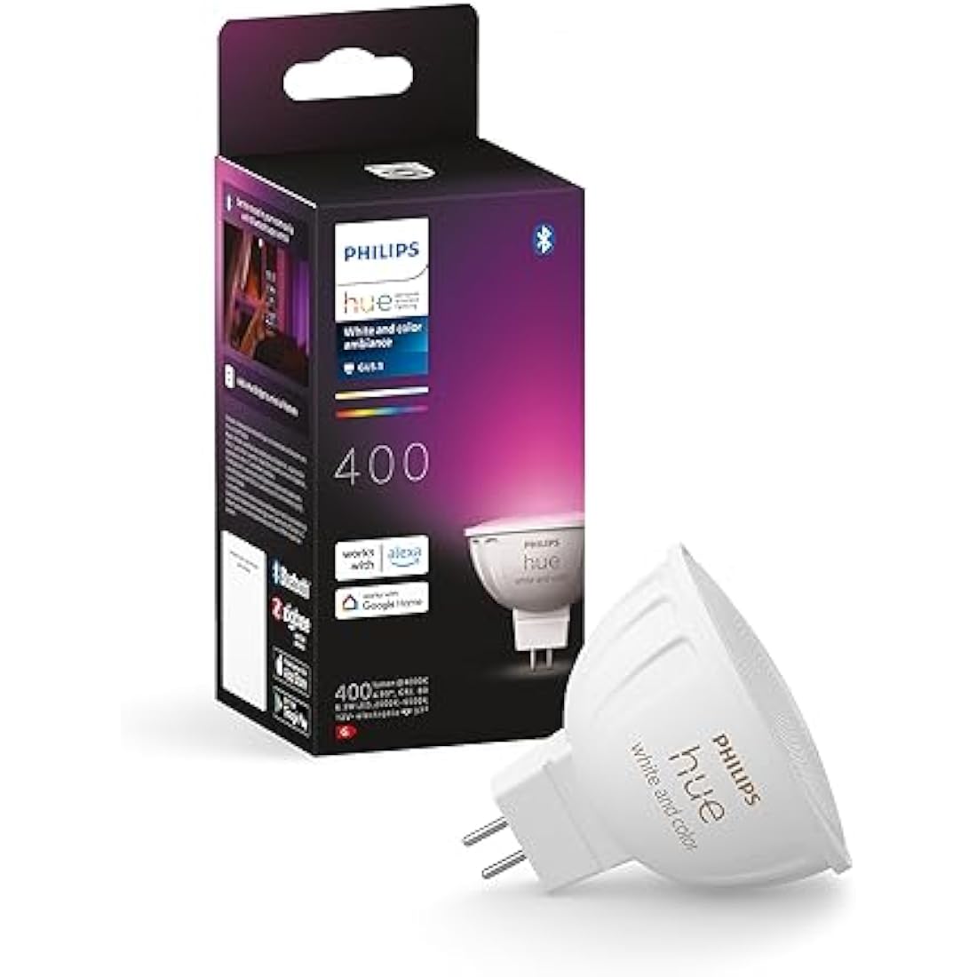Philips Hue MR16 Smart LED Spot Bulb – White and Color Ambiance