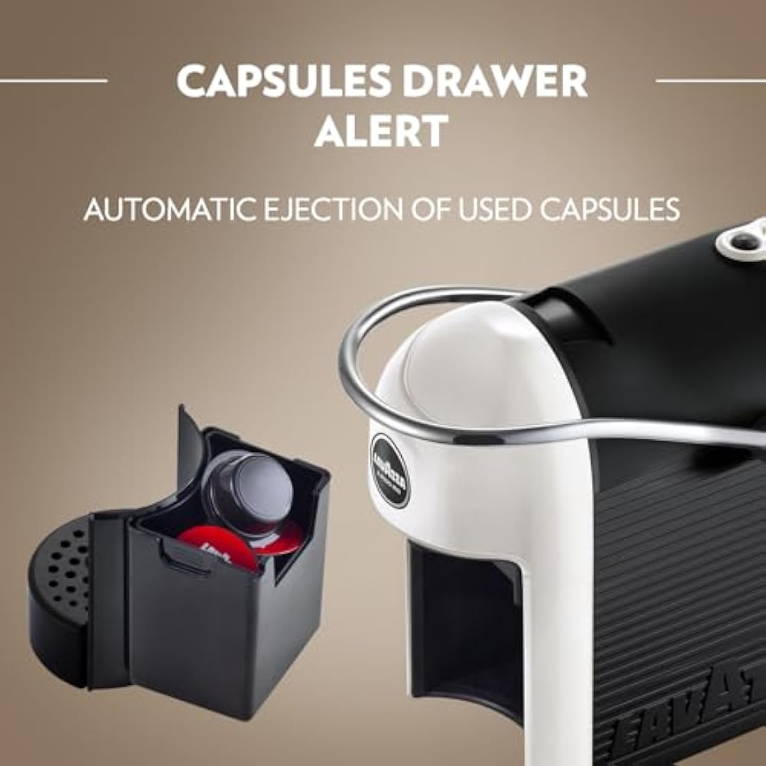 Lavazza Jolie EVO Coffee Capsule Machine | Sustainable Espresso Maker, White