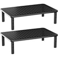 HUANUO 2-Pack Adjustable Metal Monitor Stand Riser with Vented Platform