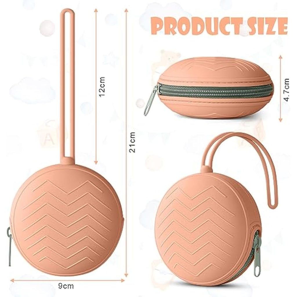 Aolso Silicone Pacifier Holder Case – 2 Pack Travel Soother Pods