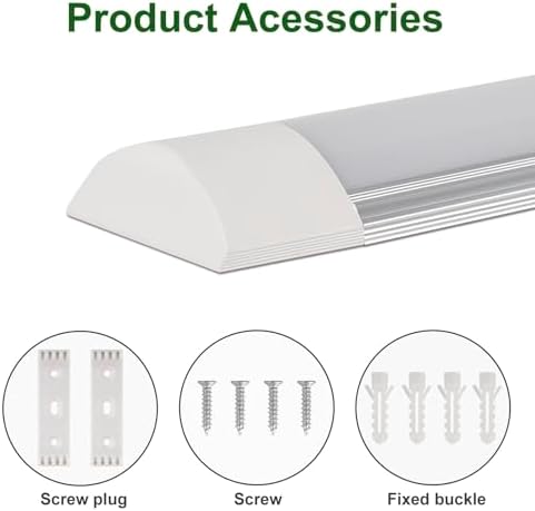 Muzha 4ft LED Batten Lights | 4-Pack 40W 6500K Daylight Ceiling Fitting