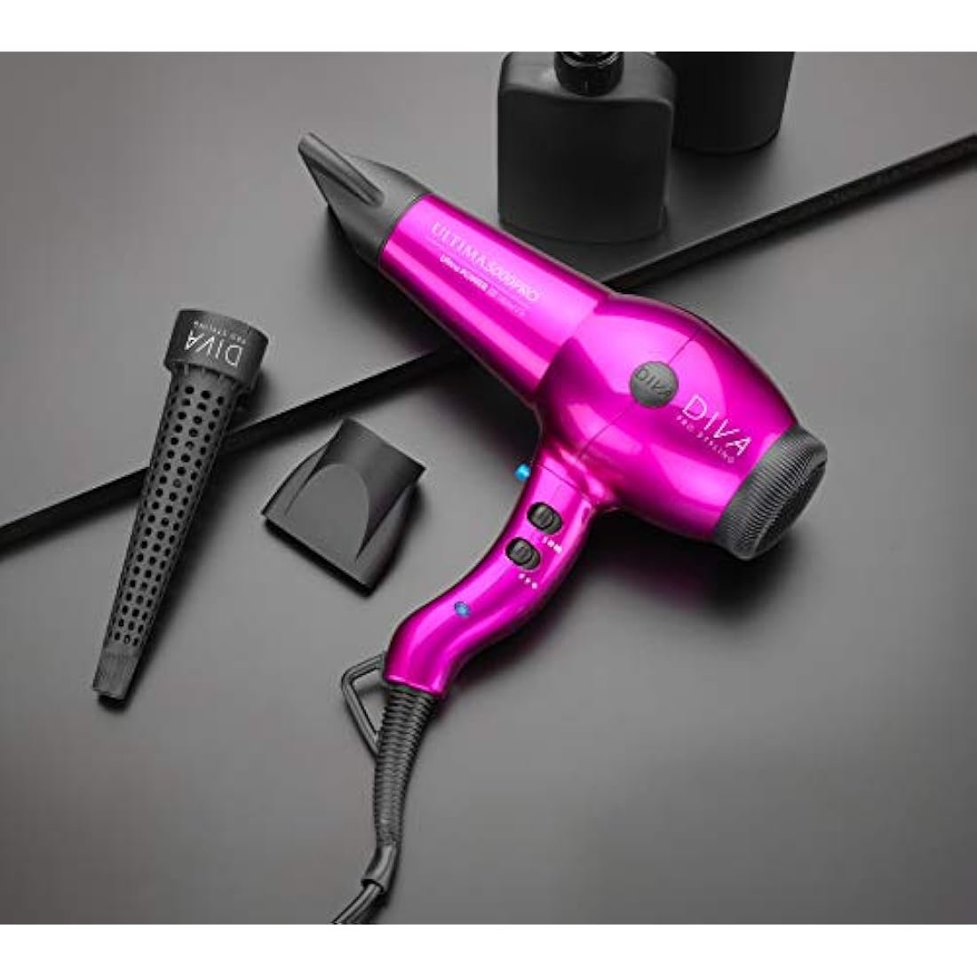 Diva Professional Ultima 5000 Ionic Tourmaline Hairdryer – Pink