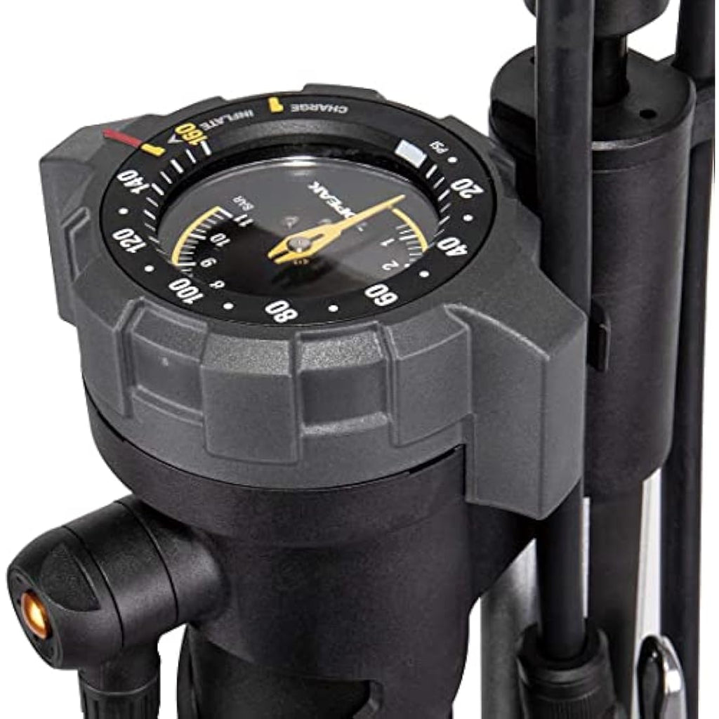 Topeak JoeBlow Booster Tubeless Floor Pump – 160 PSI, Black