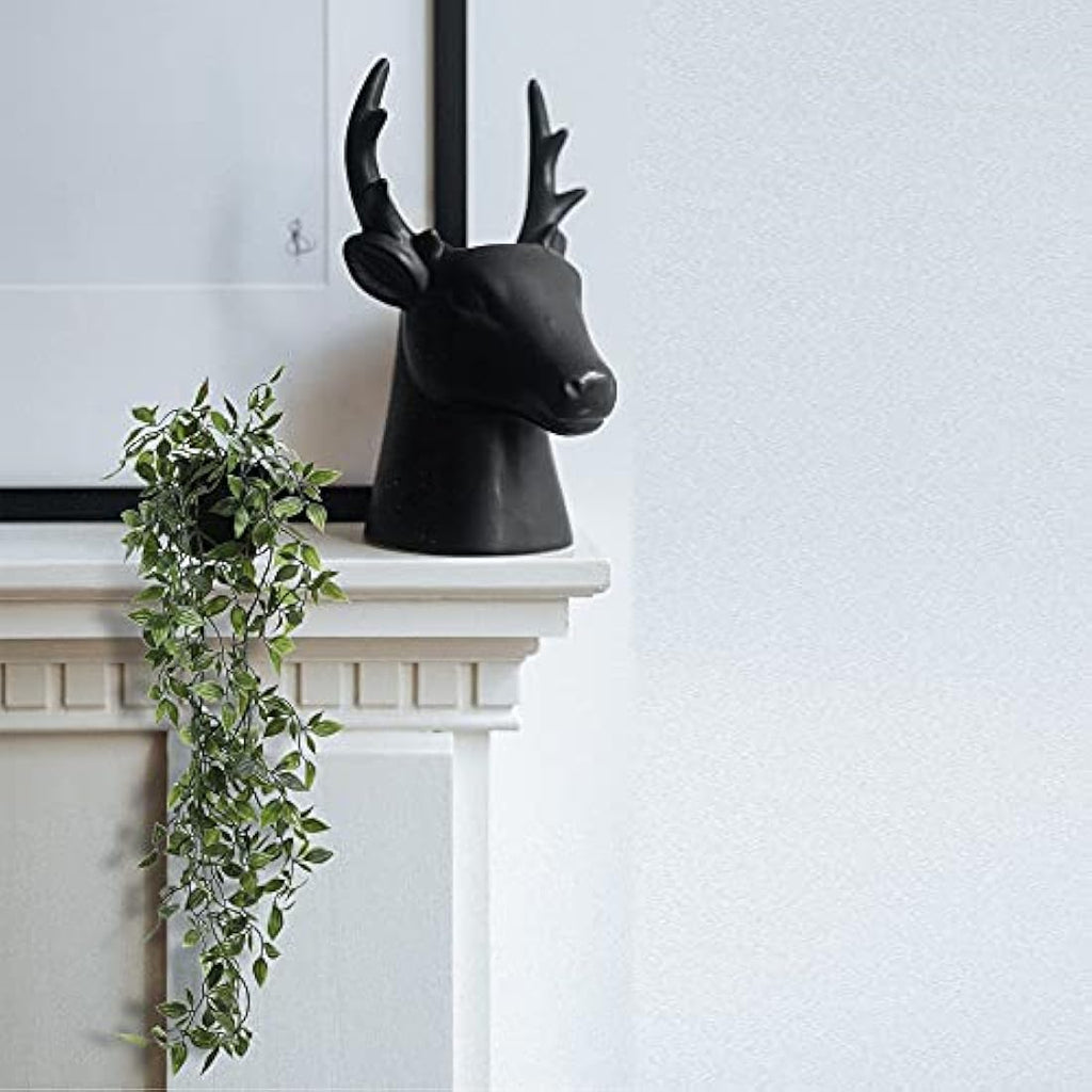 Jolof Store Set of 2 Hanging Artificial Plants with Black Pots – Faux Vines