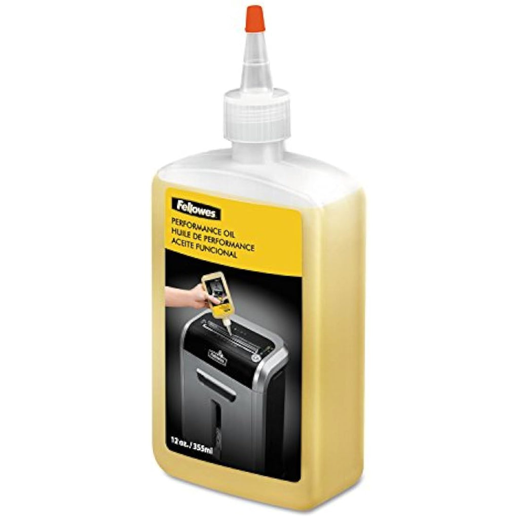 Fellowes Shredder Oil – 355ml Lubricant Bottle with Extended Nozzle