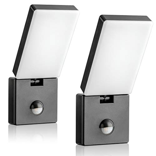 SEBSON Outdoor LED Wall Lights with PIR Motion Sensor - IP65 15W - 2 Pack