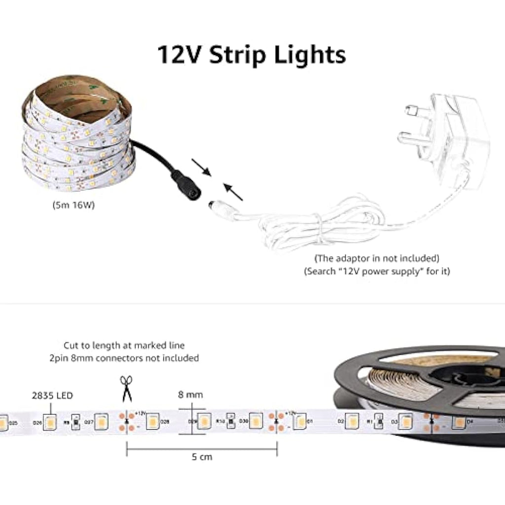 Jolof Store LED Strip Light – 10M Bright White 6000K Tape Light