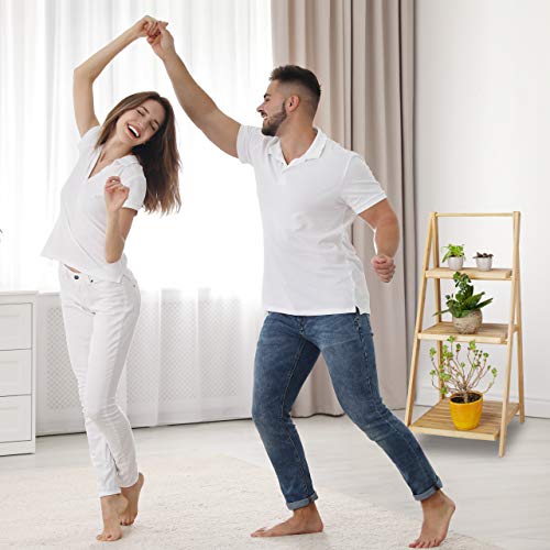 Relaxdays Bamboo Flower Stand – 3-Tier Foldable Plant Ladder Shelf