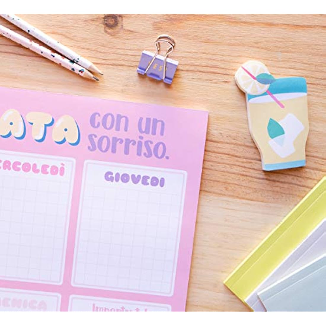 Grupo Erik Carouge Weekly Planner A3 - Italian Desk Calendar Notepad