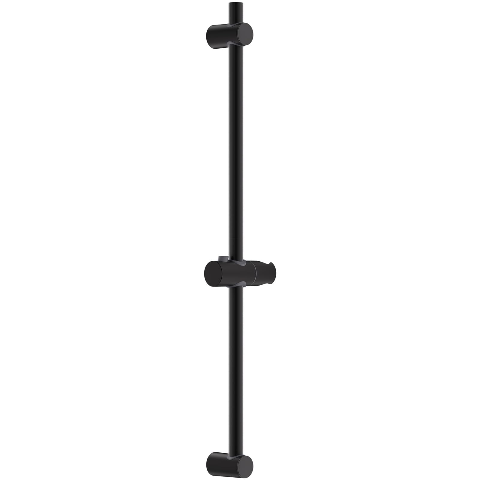 DERW Black Shower Riser Rail | Adjustable Stainless Steel Slide Bar, 70cm
