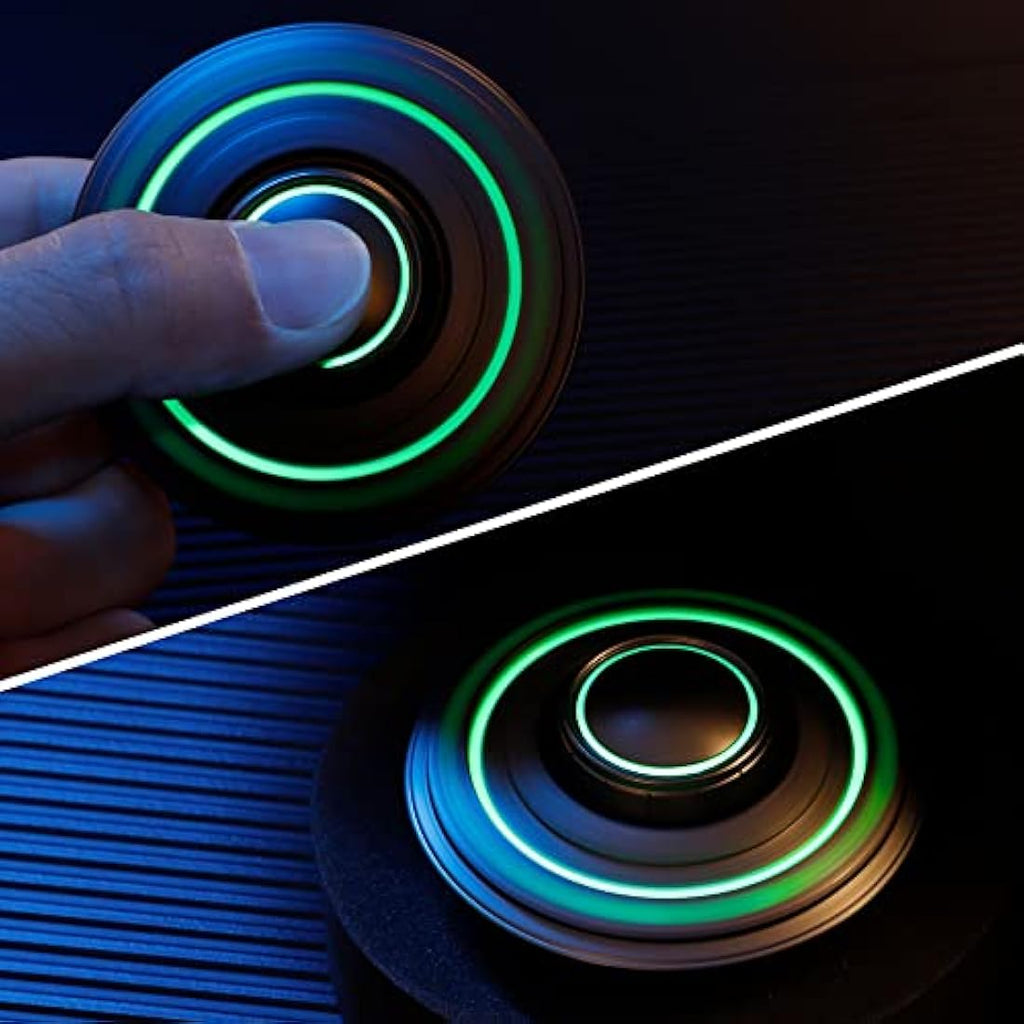 UFO Fidget Spinner – Glow in the Dark Metal Stress Relief Toy