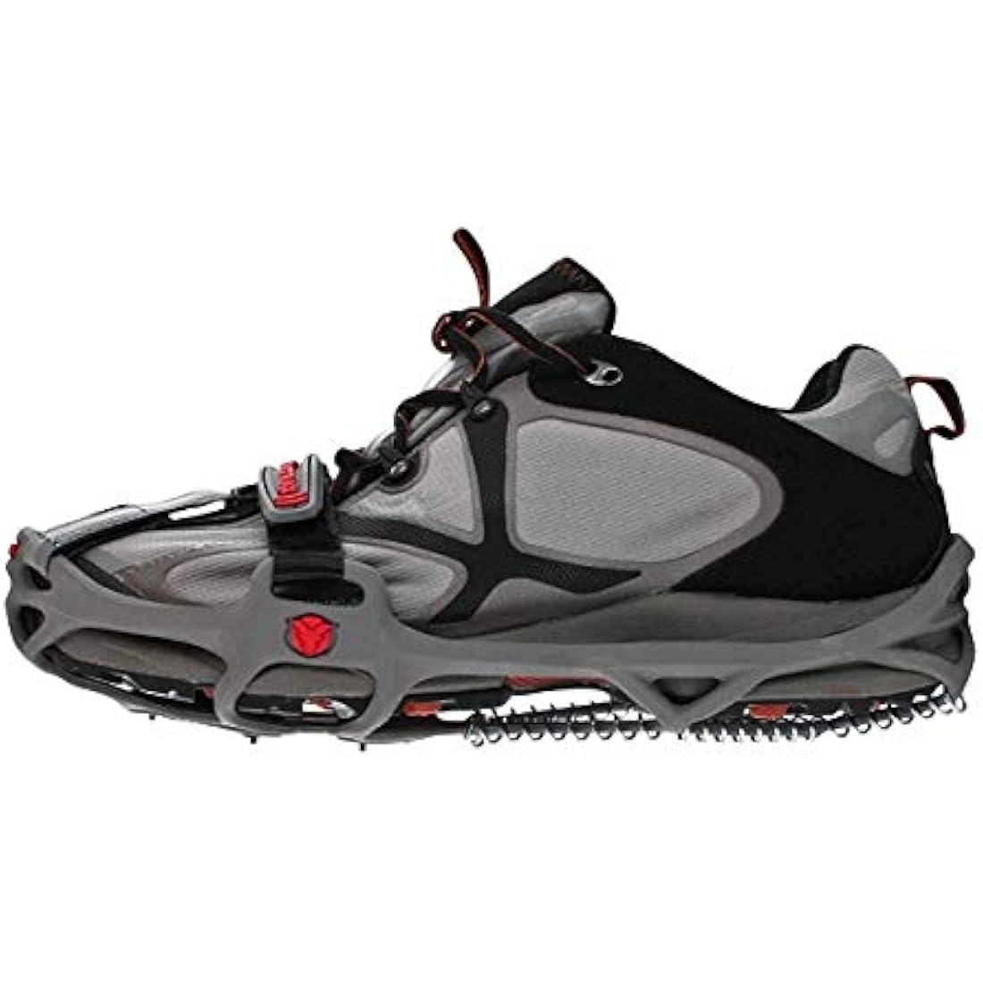 Yaktrax Run Ice & Snow Grips – Carbide Spikes & Steel Coils, Grey