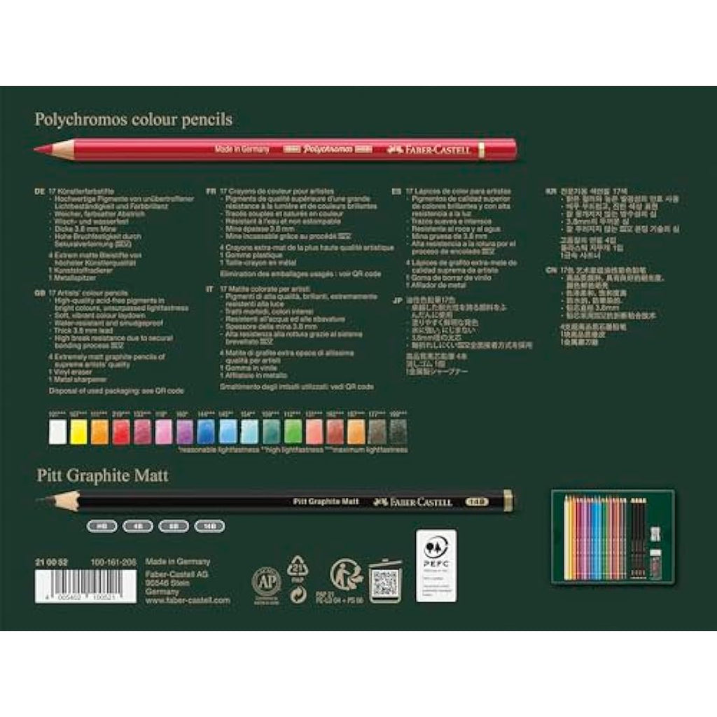 Faber-Castell Polychromos Colour Pencil Gift Set | Professional Art Set