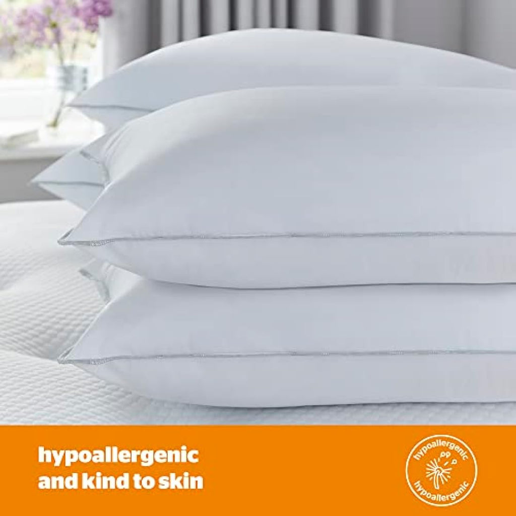 Silentnight Firm Support Pillows – 4 Pack Hypoallergenic White