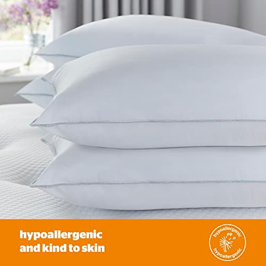 Silentnight Firm Support Pillows – 4 Pack Hypoallergenic White