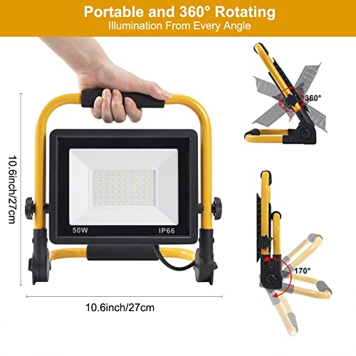 Sentoo LED Work Light –  Heavy-Duty Portable Jobsite Lamp