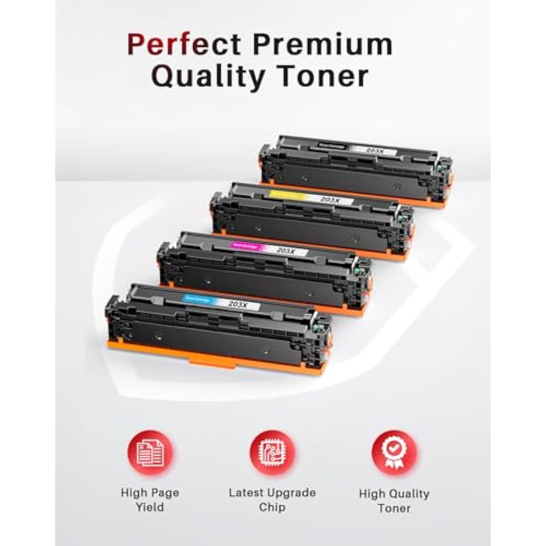 Halloya 203X Toner Cartridge 4-Pack for HP Color LaserJet Pro M281fdw