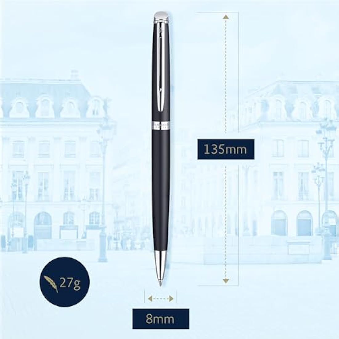 Waterman Hémisphère Ballpoint Pen - Matte Black & Chrome, Medium Point