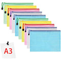 Vicloon A3 Mesh Document Wallets – 10Pcs Waterproof Zipper File Bags