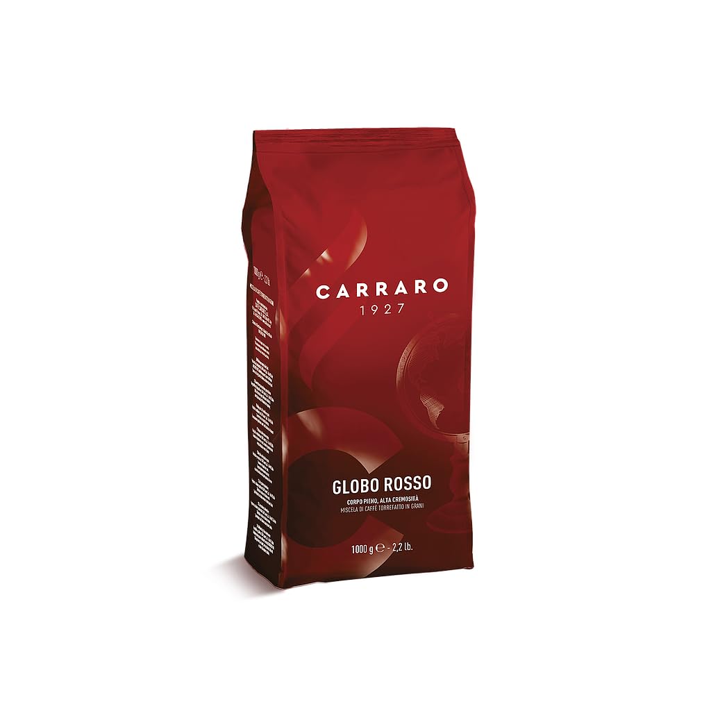 Carraro Globo Rosso Espresso Beans – 1kg Whole Bean Arabica Robusta