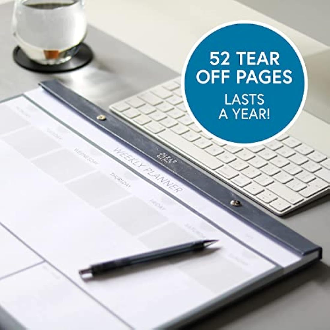 Clear Mind Concepts A3 Weekly Planner Desk Pad – Undated PU Leather