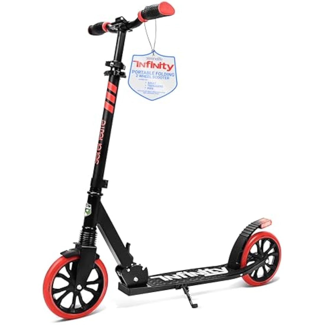 SereneLife Folding Kick Scooter | Big Wheels & Adjustable Handlebar