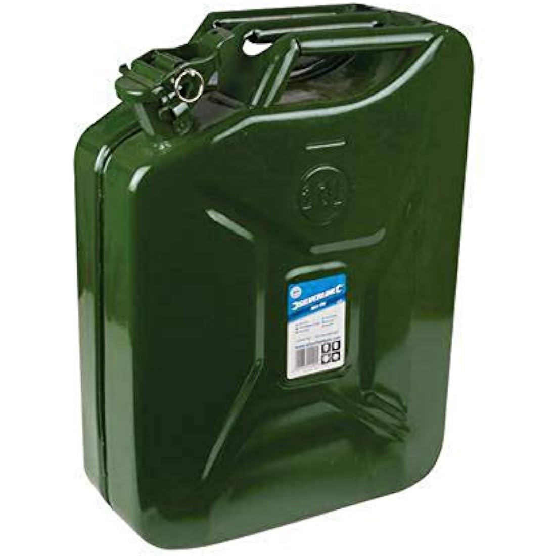 Silverline 10L Steel Jerry Can | Leak-Proof Fuel Storage Canister